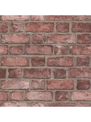 Galerie Homestyle Behang met bakstenen print - FH37518