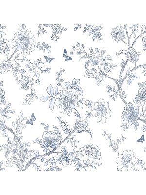 Galerie Homestyle Behang met getekende bloemen en vlinders - FH37539 Galerie Homestyle Behang met getekende bloemen en vlinders - FH37539