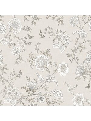 Galerie Homestyle Behang met getekende bloemen en vlinders - FH37541