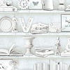 Galerie Homestyle Behang met wandplanken met boeken en decoratie - FH37506