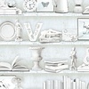 Galerie Homestyle Behang met wandplanken met boeken en decoratie - FH37506