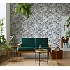 Novamur Jackie Behang zwart-wit met bladeren - 6818-10