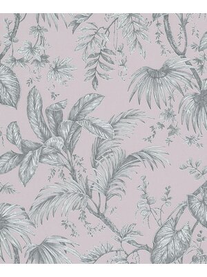 Novamur Jackie; The New Design Book Behang met zilveren bladeren - 6818-30