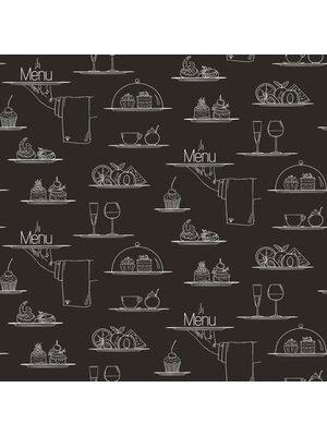 Galerie Just Kitchens Behang met menu eten en drinken - G45408