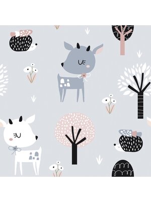 Noordwand Kids Walls Behang met hertjes en egels - 45831 Noordwand Kids Walls Behang met hertjes en egels - 45831