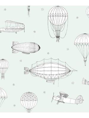 Noordwand Kids Walls Behang met zeppelins en parachutes - 45825 Noordwand Kids Walls Behang met zeppelins en parachutes - 45825