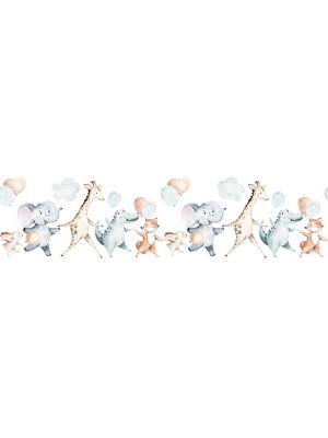 Noordwand Kids Walls Behangrand met dieren en ballonnen - 45866 Noordwand Kids Walls Behangrand met dieren en ballonnen - 45866