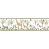 Marburg Kids Walls Behangrand met giraffen, zebra's en flamingo's - 45881