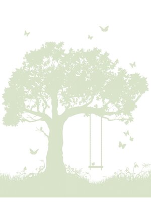 Noordwand Kids Walls Fotobehang silhouet van een boom met schommel - 45879