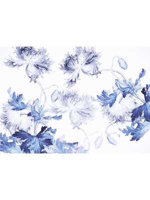 Noordwand Komar Colours Fotobehang Blue Silhouettes - X7-1093