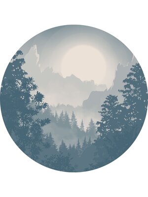 Noordwand Komar Dots Behangcirkel Blue Valley - D1-039