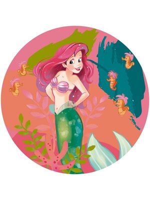 Noordwand Komar Dots Behangcirkel Disney Princess - Ariel - Happy Coral - DD1-017 Noordwand Komar Dots Behangcirkel Disney Princess - Ariel - Happy Coral - DD1-017