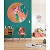 Noordwand Komar Dots Behangcirkel Disney Princess - Ariel - Happy Coral - DD1-017
