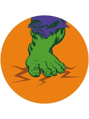 Noordwand Komar Dots Behangcirkel Marvel - Avengers - Hulk's Foot Pop Art - DD1-032 Noordwand Komar Dots Behangcirkel Marvel - Avengers - Hulk's Foot Pop Art - DD1-032