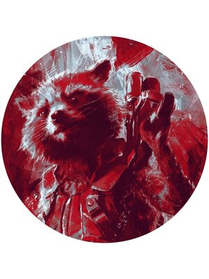 Noordwand Komar Dots Behangcirkel Marvel - Avengers - Painting Rocket Raccoon - DD1-052