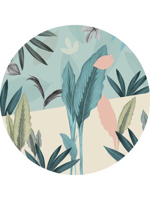 Noordwand Komar Dots Behangcirkel Pale Leaves - D1-091