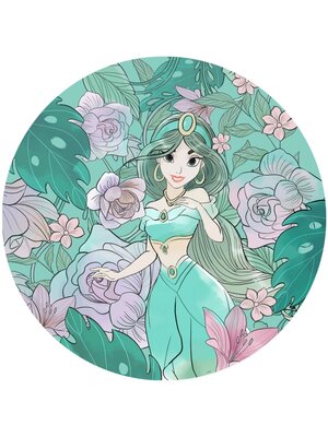 Komar Dots; Komar Home Behangcirkel Disney Princess - Aladdin - Jasmin Elegant MInt - DD1-004