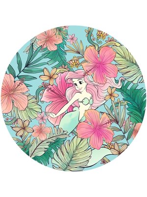 Komar Dots; Komar Home Behangcirkel Disney Princess - Ariel - Ocean Flowers - DD1-001