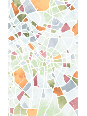 Komar Flair Fotobehang City Map - FLX3-063