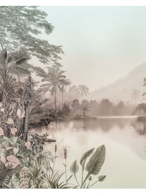 Komar Home; Komar Colours Fotobehang Lac des Palmiers - X4-1022