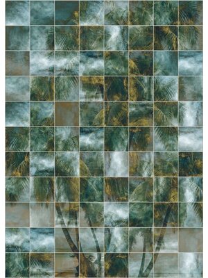 Noordwand Komar Ink Fotobehang Palm Puzzle - INX4-045