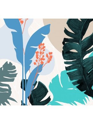 Noordwand Komar Ink Fotobehang Tropical Shapes - INX6-085 Noordwand Komar Ink Fotobehang Tropical Shapes - INX6-085
