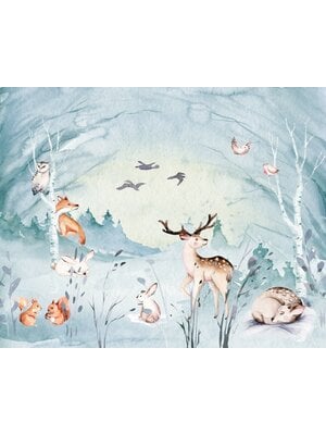 Noordwand Komar Into Adventure Fotobehang Animal Sleepover - IAX7-0038 Noordwand Komar Into Adventure Fotobehang Animal Sleepover - IAX7-0038