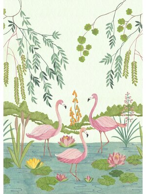 Noordwand Komar Into Adventure Fotobehang Flamingo - IAX4-0044 Noordwand Komar Into Adventure Fotobehang Flamingo - IAX4-0044