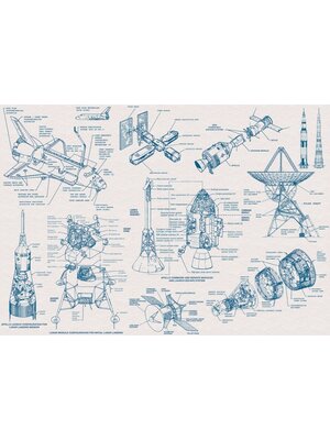 Komar Into Adventure Fotobehang Spacecraft Architecture - IAX8-0016