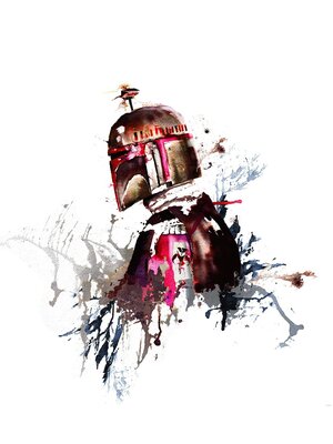 Komar Into Adventure Fotobehang Star Wars - Watercolor Boba Fett - IADX5-021