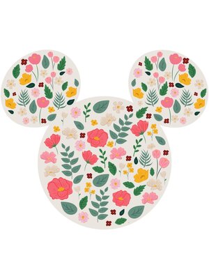 Komar Into Adventure; Komar Dots Behangcirkel Disney - Mickey Mouse - Head Wildflowers - DD1-013