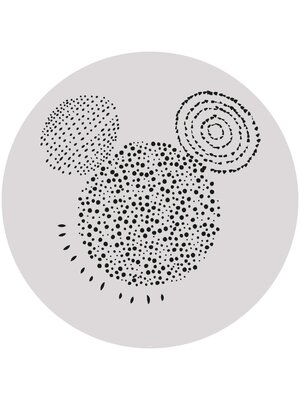 Komar Into Adventure; Komar Dots Behangcirkel Disney - Mickey Mouse - Stipple Art - DD1-040