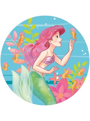 Komar Into Adventure; Komar Dots Behangcirkel Disney Princess - Ariel - Seahorses - DD1-016