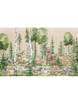 Komar Into Wonderland Fotobehang Cuddly Buddies - IAX8-0061