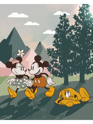 Komar Into Wonderland Fotobehang Disney - Mickey Mouse - Mickey & Minnie Embrace Nature - IADX4-102