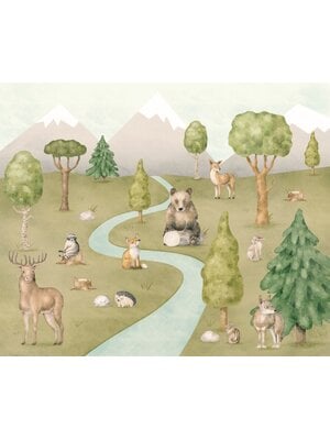 Komar Into Wonderland Fotobehang Neighbor-Wood Meetings - IAX6-0050