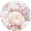 Komar Le Jardin; Komar Dots Behangcirkel Pink and Cream Roses - D1-072
