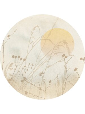 Komar Le Jardin; Komar Dots Behangcirkel Roseau - D1-099