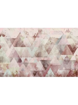 Noordwand Komar Pure Fotobehang Triangles Red - P018B-VD4