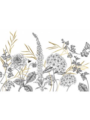 Noordwand Komar Raw Fotobehang Bumble Bee - RSX8-054 Noordwand Komar Raw Fotobehang Bumble Bee - RSX8-054