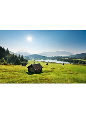 Komar Stefan Hefele; Komar Wanderlust Fotobehang Bergwiese vor Karwendel - SHX9-009