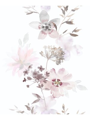 Novamur Kylie Behang met aquarel bloemen - 81623