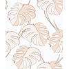 Noordwand Kylie Behang met roze monstera print - 81605 Noordwand Kylie Behang met roze monstera print - 81605