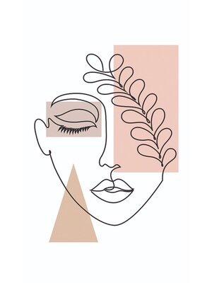 Novamur Kylie Fotobehang fineline art face - 81608