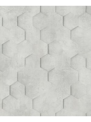 Noordwand Loft Behang met 3D hexagon print - 34159