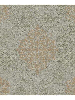 Galerie Lustre Behang met grote metallic ornamenten - CM2486
