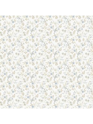 Noordwand Miniatures 3 Behang met bloemen en vogels - G68713