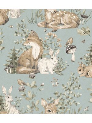 Noordwand MiniMe Behang met bosdieren - 17103