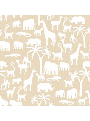 Cristiana Masi MiniMe Behang met silhouetten van jungle dieren - 17133