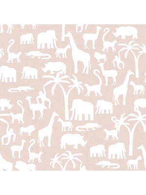 Noordwand MiniMe Behang met silhouetten van jungle dieren - 17134